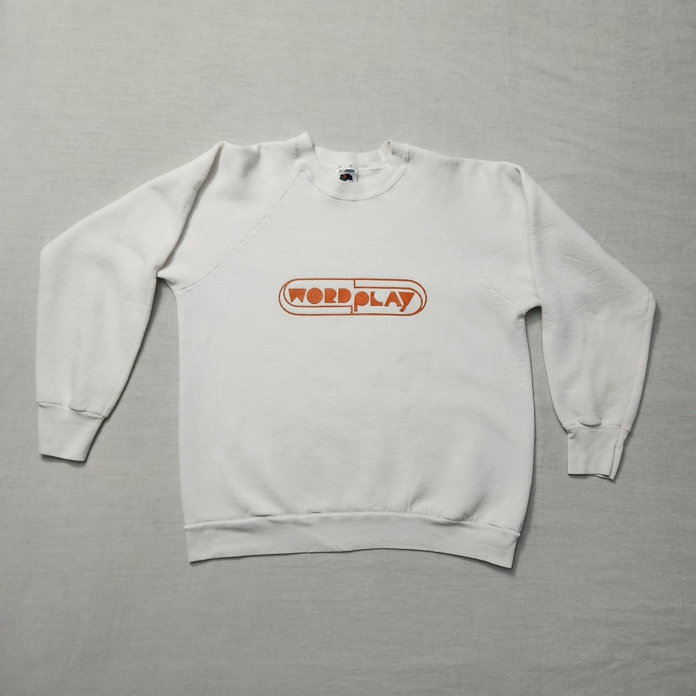 Vintage WORDPLAY 80s Game Show Crewneck Size Large Made In USA